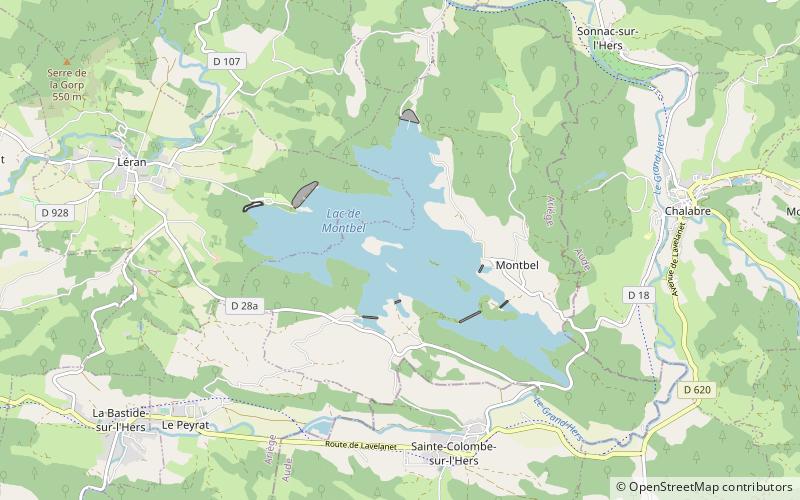 Lac de Montbel location map