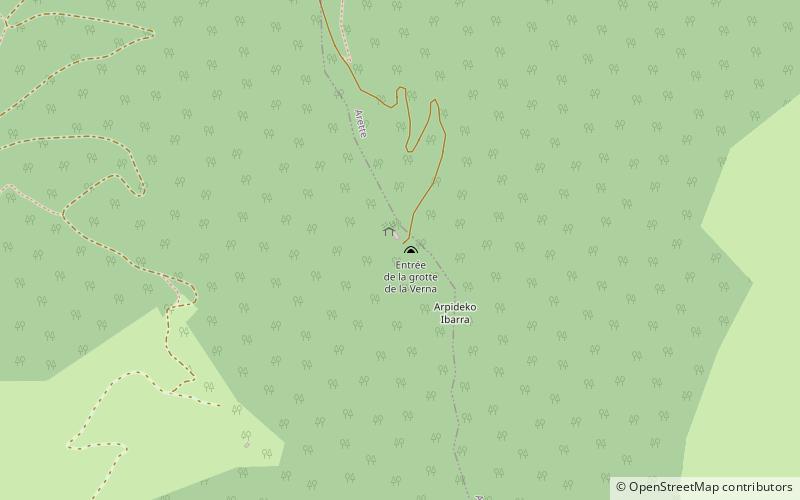 La Verna cave location map