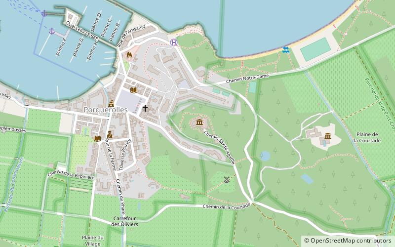 fort sainte agathe porquerolles location map