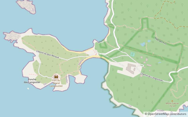 la plage blanche and la plage noire porquerolles location map
