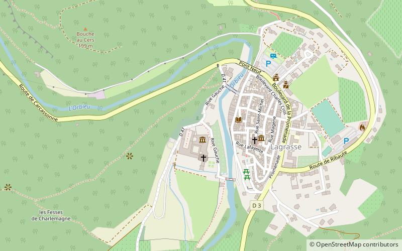 Lagrasse Abbey location map
