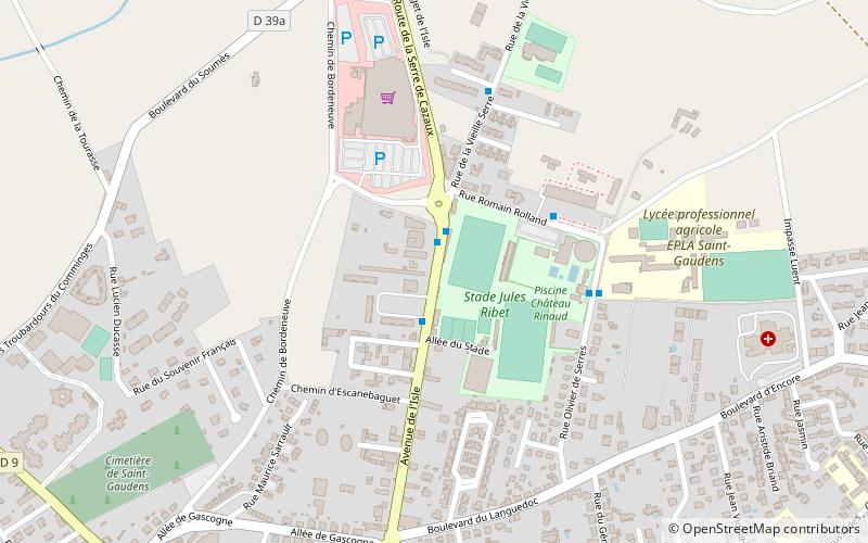 stade jules ribet saint gaudens location map