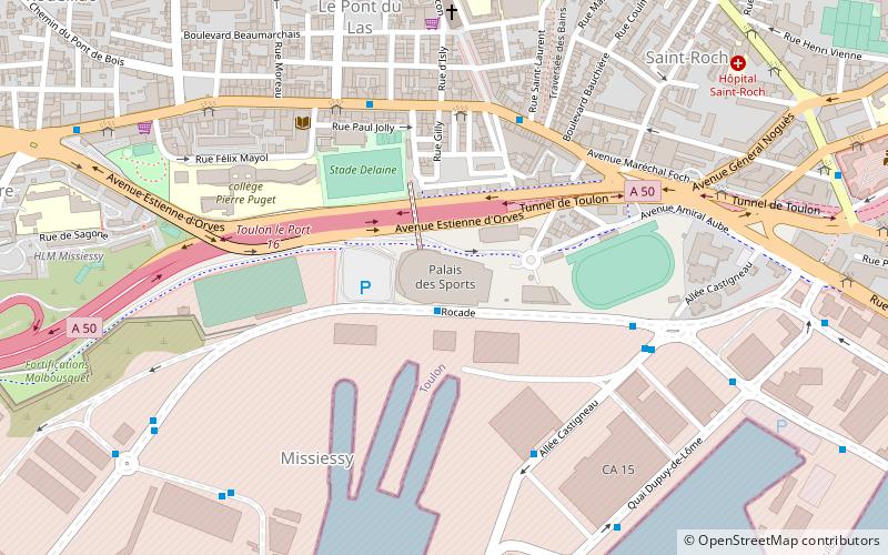 palais des sports jaureguiberry toulon location map