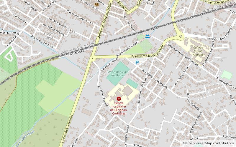 Stade du Moulin location map