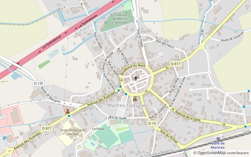 Martres-Tolosane location map
