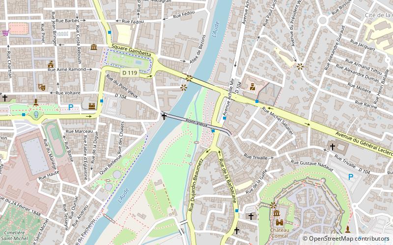 pont vieux carcassonne location map