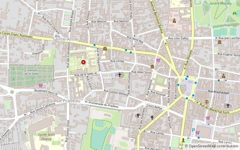 Tarbes Cathedral location map