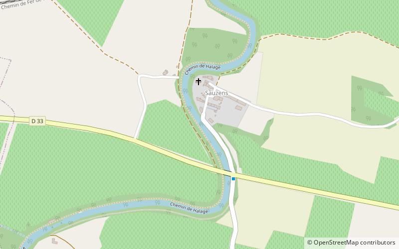 sauzens aqueduct location map