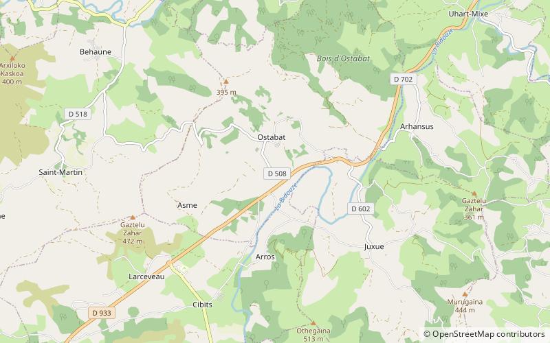 Ostabat-Asme location map