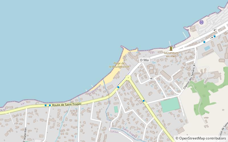 plage de la bouillabaisse saint tropez location map