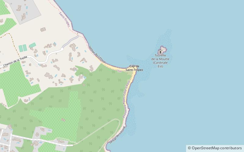 plage de la moutte saint tropez location map