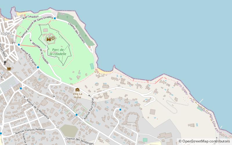 sentier du littoral saint tropez location map