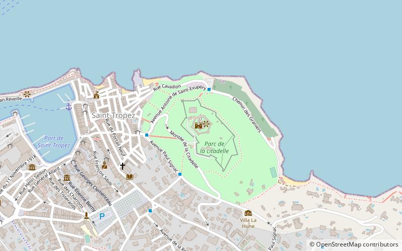 citadelle saint tropez location map