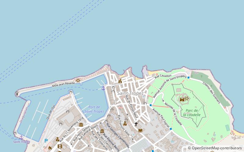 plage de la glaye saint tropez location map