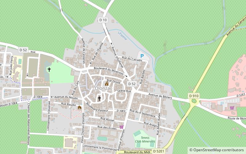 Olonzac location map