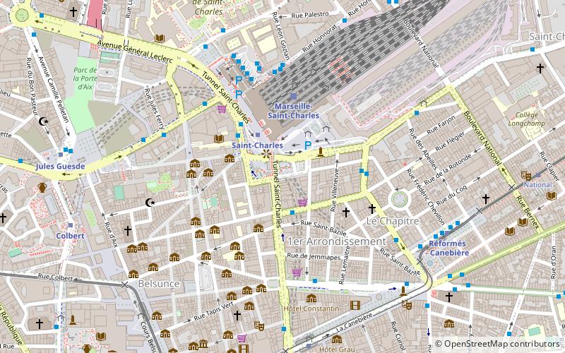 esplanade saint charles marseille location map