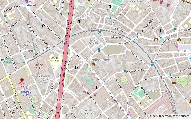 3rd arrondissement of marseille marsylia location map