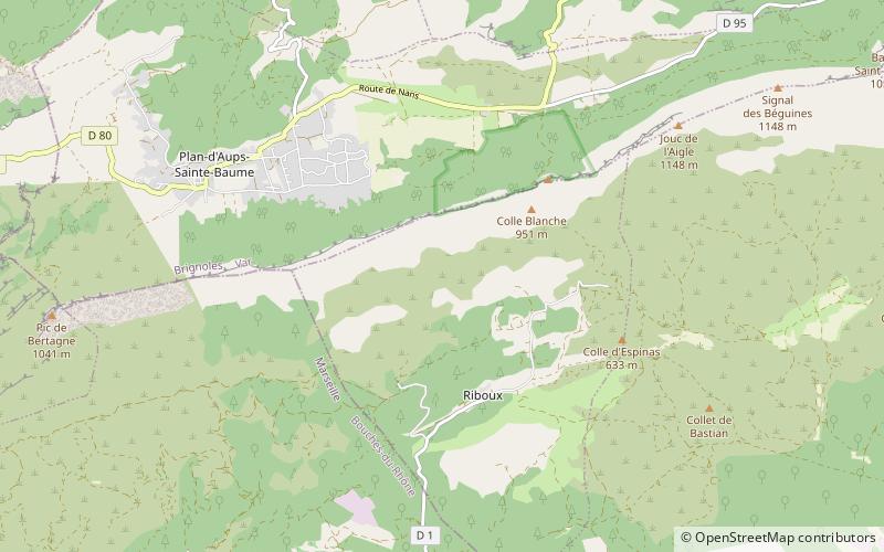 Massif de la Sainte-Baume location map