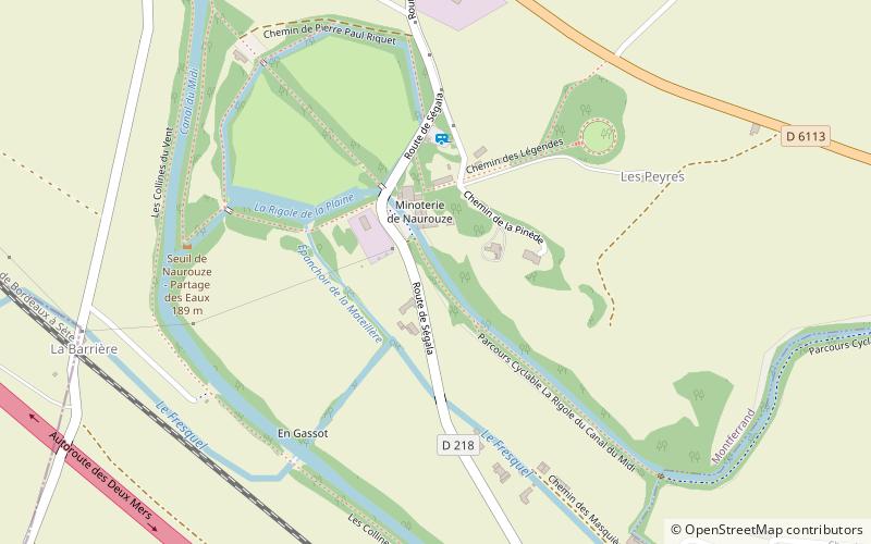 water features on the canal du midi location map