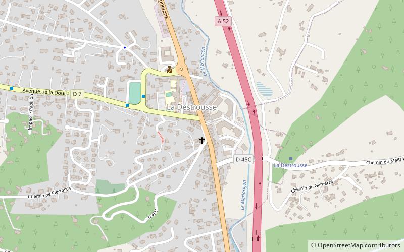 La Destrousse location map