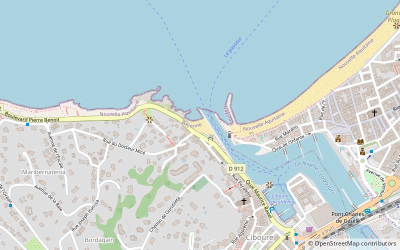 plage de ciboure saint jean de luz location map