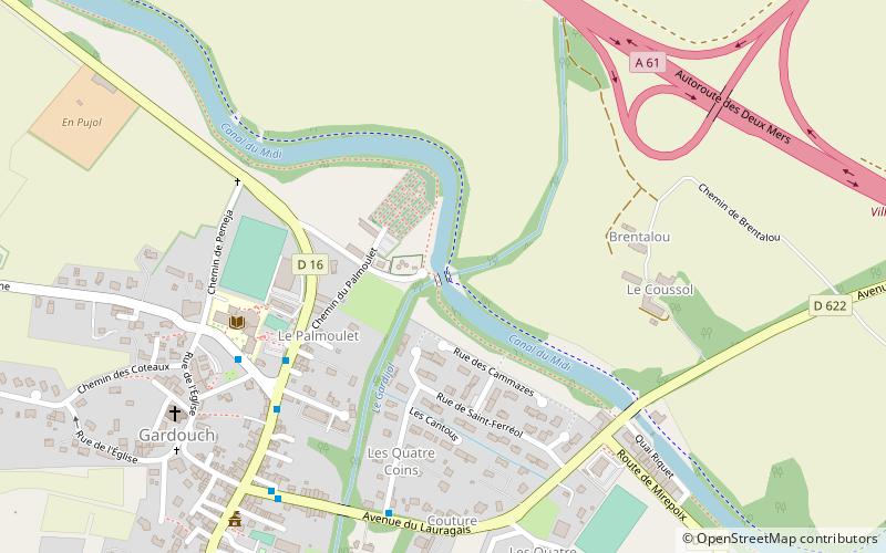 pont canal de gardouch location map