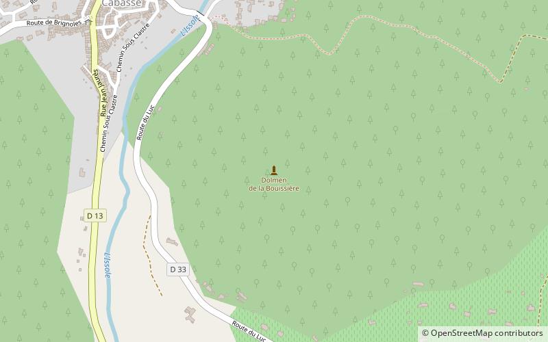 dolmen de la bouissiere cabasse location map