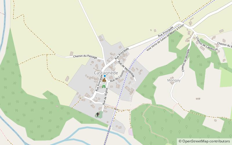 Castagnède location map
