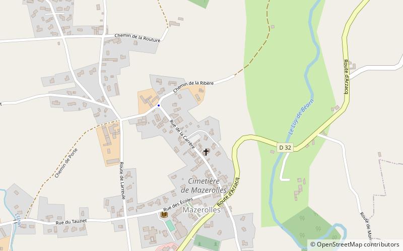 Mazerolles location map