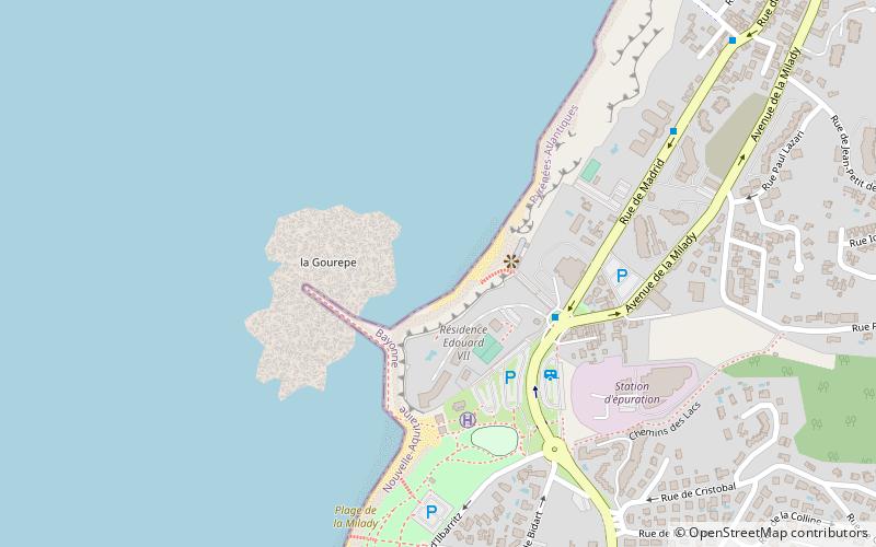 plage de la marbellla biarritz location map