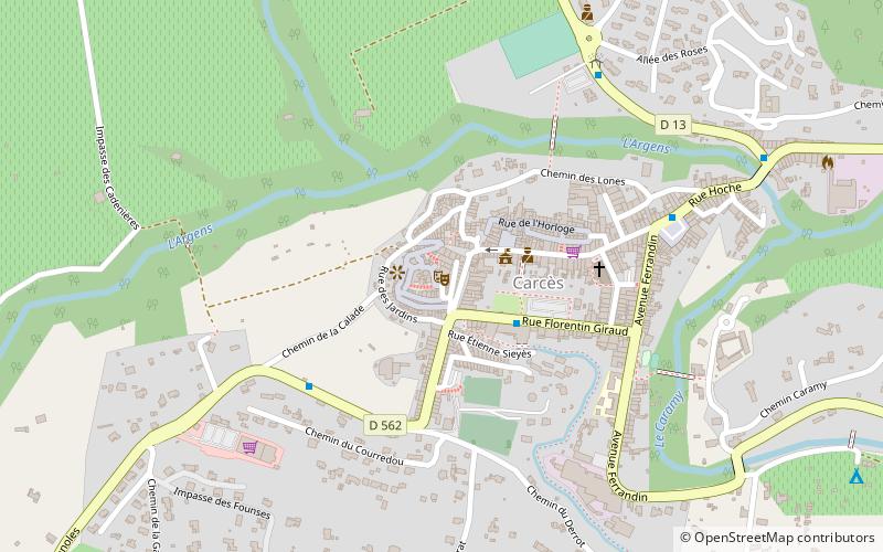 chateau de carces location map