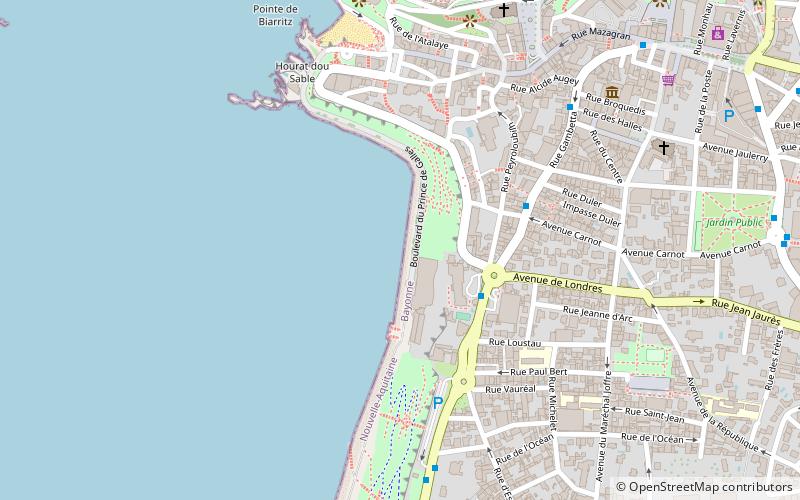plage de la cote des basques biarritz location map