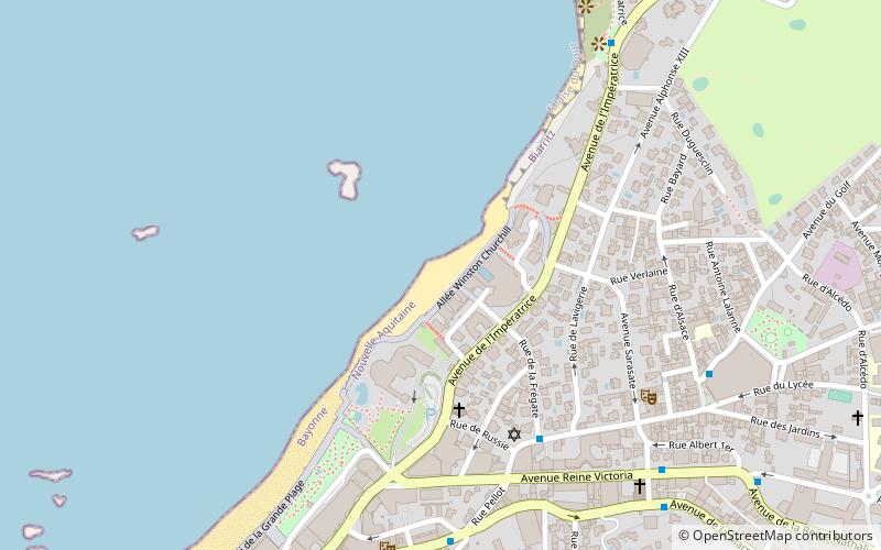 plage du miramar biarritz location map