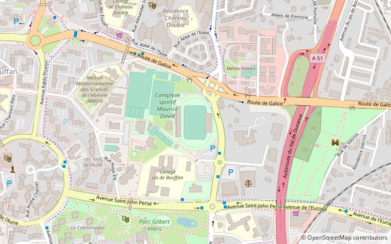 Stade Maurice David location map