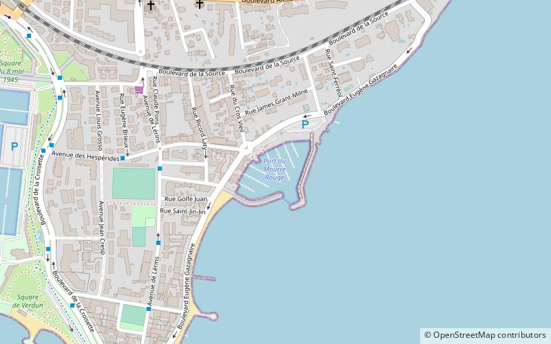 port du mourre rouge cannes location map