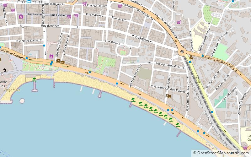 La Croisette location map