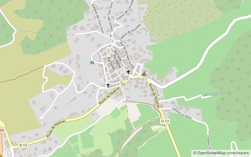 Faugères location map