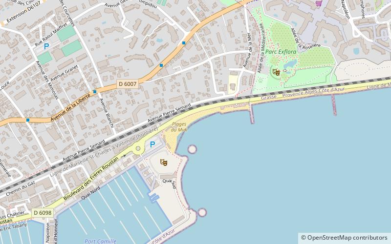 plages du midi antibes location map