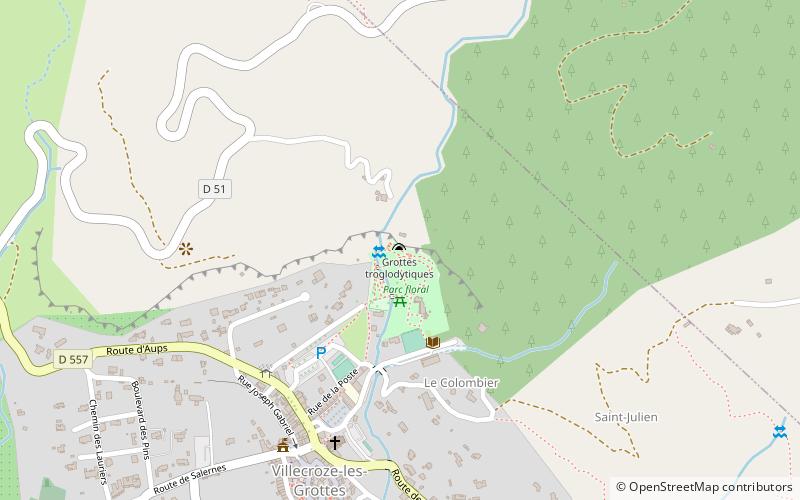 Grottes troglodytiques location map