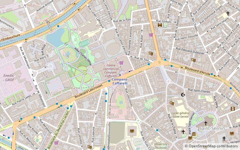 Compans-Caffarelli location map