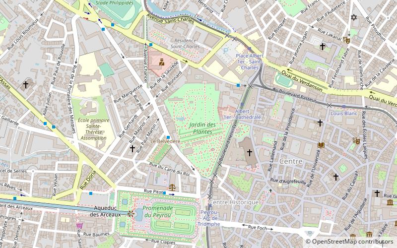 Jardin des plantes de Montpellier location map