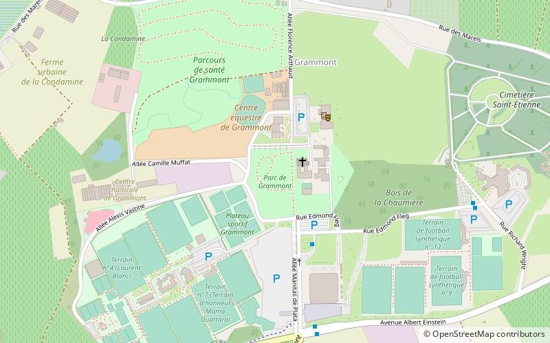 Parc de Grammont location map
