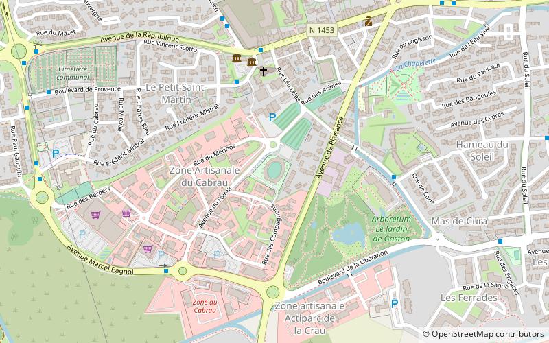 Arènes Louis-Thiers location map