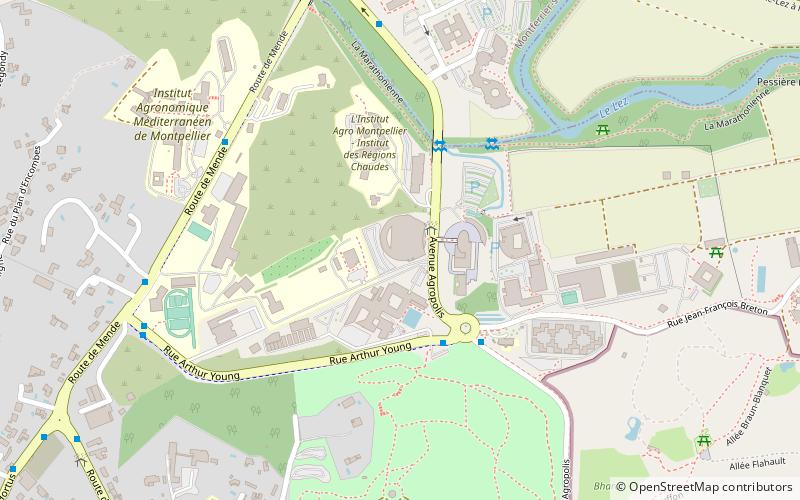 agropolis montpellier location map