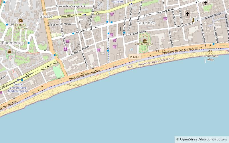 hi beach nicea location map
