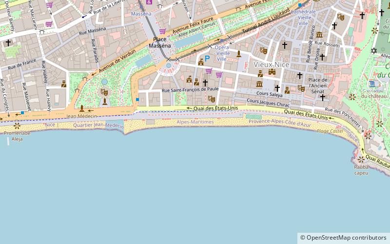 opera plage nice location map