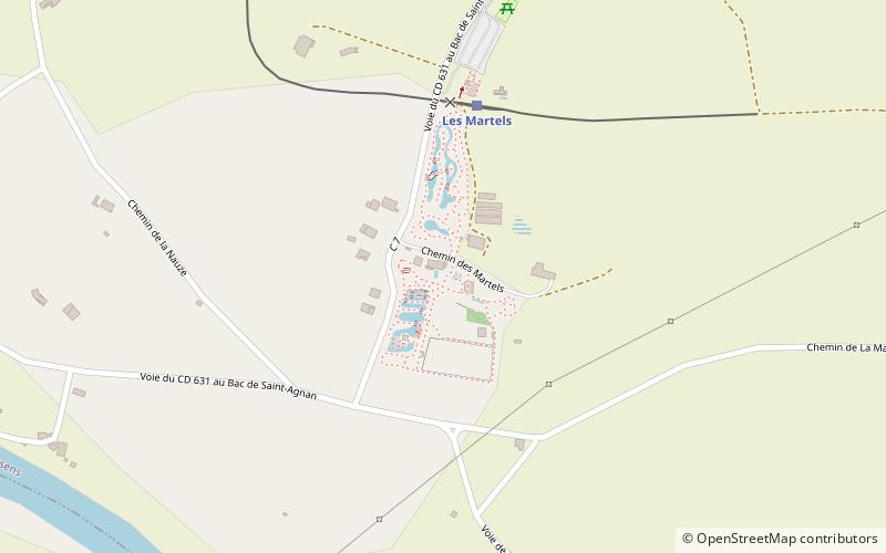 jardin des martels giroussens location map