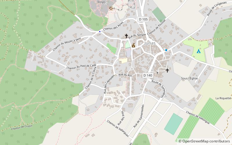 Junas location map