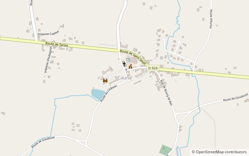 Cauna location map