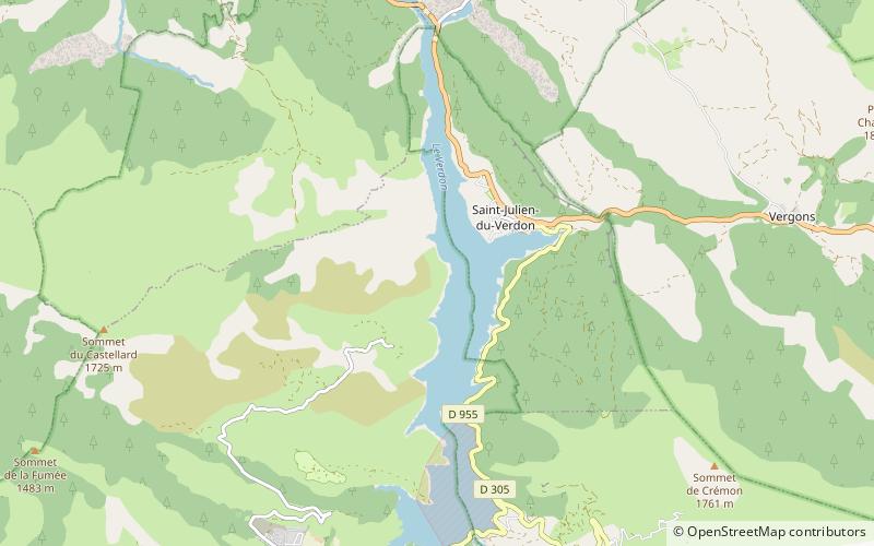 Lac de Castillon location map